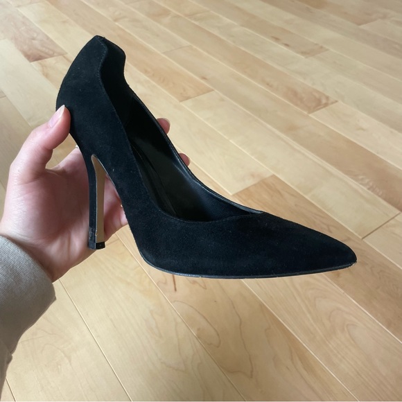 Pegabo black suede stilettos size 38 - Picture 3 of 3